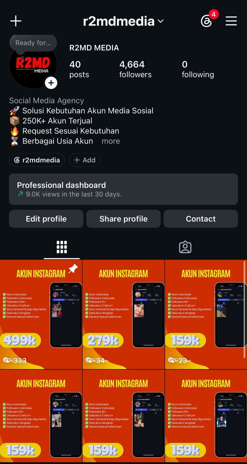 Berhasil masuk ke akun